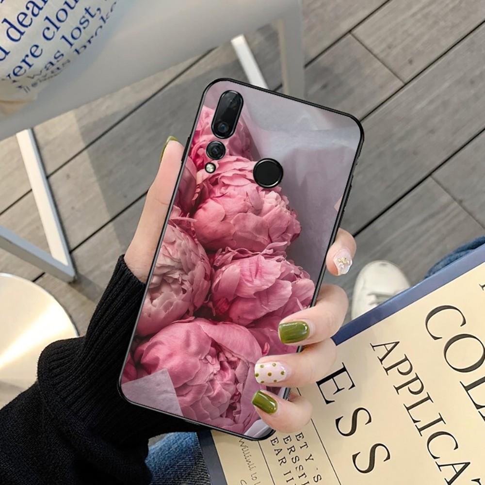 

Цветочный розовый чехол для телефона Huawei Y9 6 7 5 Prime Enjoy 7s 7 8 plus 7a 9e 9plus 8E Lite Psmart Shell Huawei Y5 Prime 2018