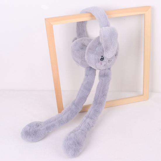 Jumping Earmuffs Fine Plush Cold-resistant Rabbit Design Winter Warm Ear Warmer for Outdoor