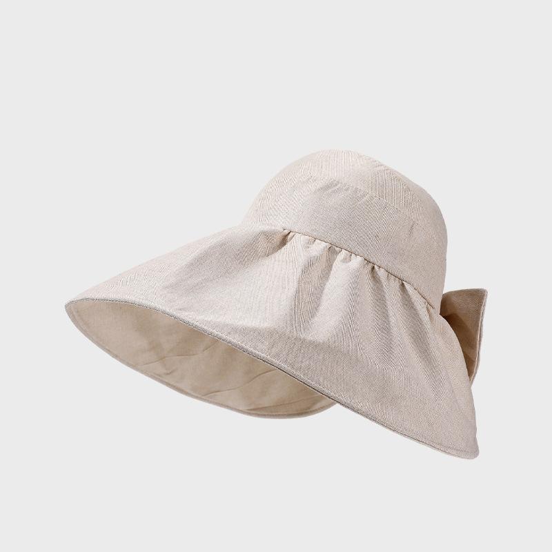 Women's Summer Foldable Solid Color Fisherman Hat Women's Sunscreen Sun Hat