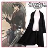 Breathable Attack On Titan Black Cloak Coat Cosplay Costume For Anime Lovers