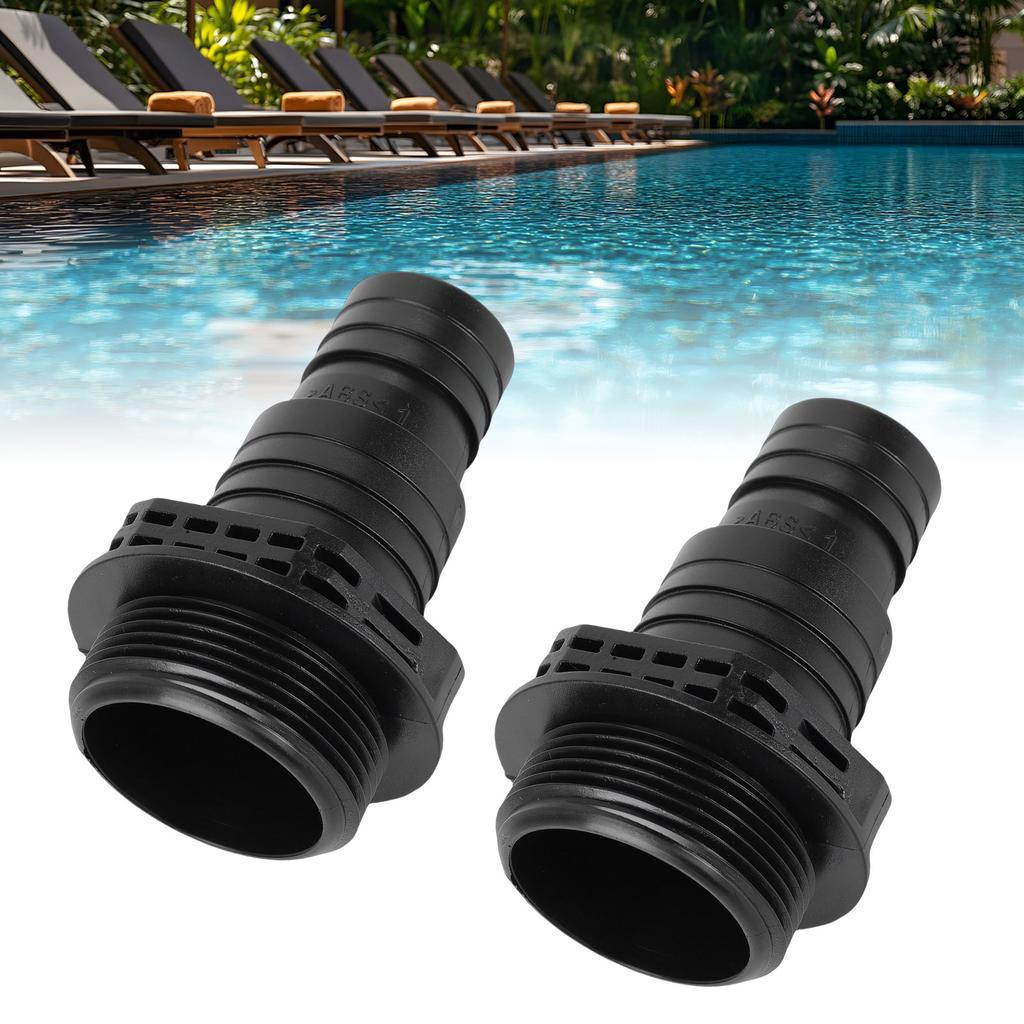 2 Peças Conectores de Bomba ABS 32 38mm, SPS100 SPS75 SPS50 SPS25 Bomba de Areia Piscina Spa Adaptador de Saída de Reposição Conexões Preto