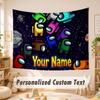 Custom Name Text Tapestry,Among Us Boho Wall Hanging, Decorative Backdrop Tapestry For Room