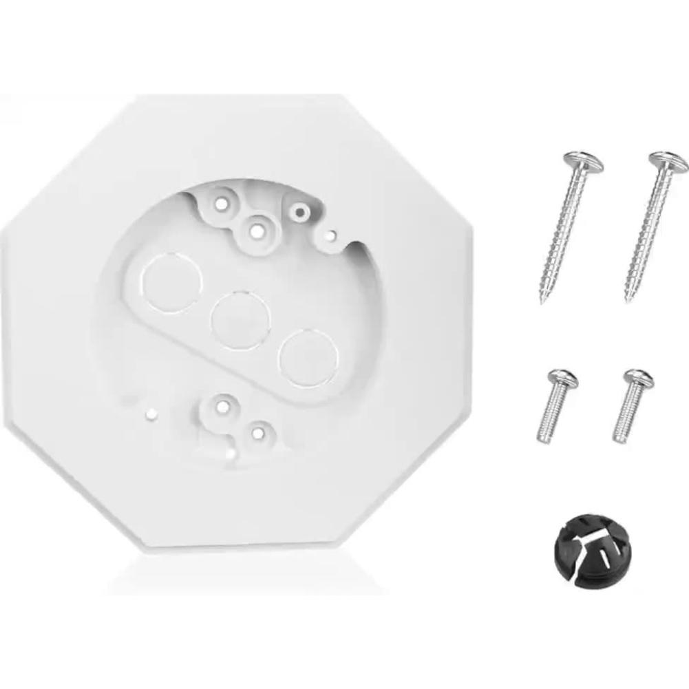 Octagonal Wall Mounting Kit 1/2 Inch For Vertical Siding Outdoor White Plastic Lamp Installation Base Home Garden Tool
