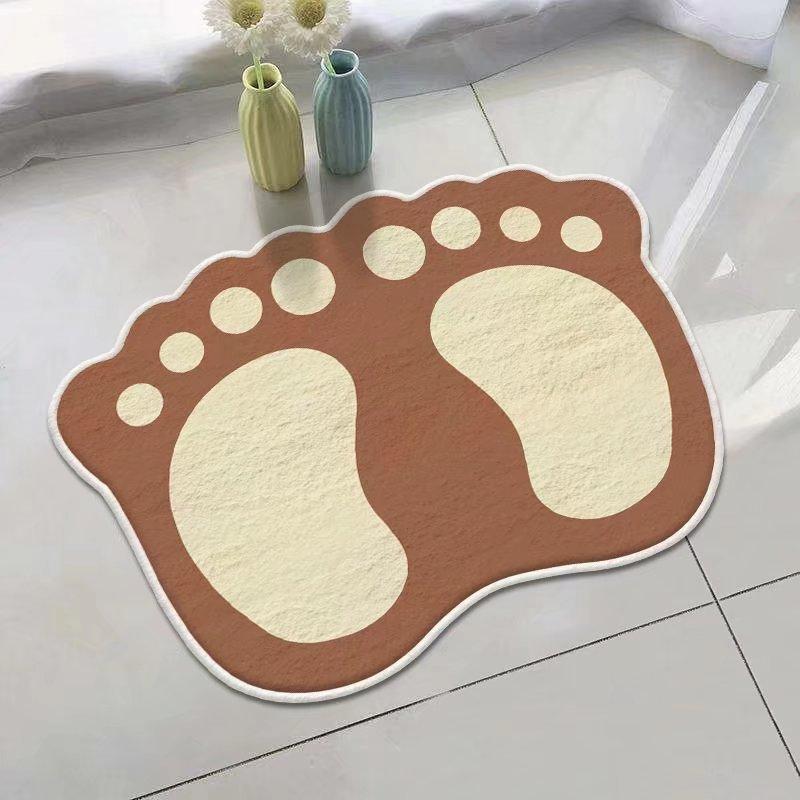 Entzückende Kleine Füße Badematte Isoliert, Warm, Rutschfest Badezimmer, Toilette, Schlafzimmereingang, Bettvorleger Heimdekor