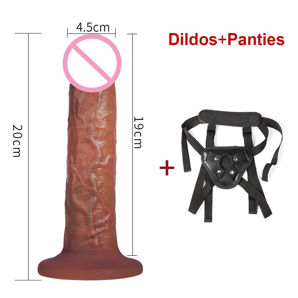 Soft Double-layer Silicone Huge Suction Cup Penis Realistic Dildo Lesbian Toy Fake Dick Big Anal Dildos Adult Sex Toys for Woman