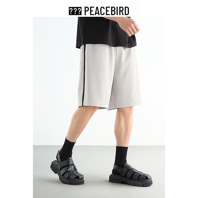 PEACEBIRD MEN's Waffle Jacquard Loose Bermuda Shorts