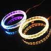 Angel Eyes Multi-Color RGB LED Halo Rings Lights Dynamic Sequential Flowing Turn Signal Running Lamp For Headlight