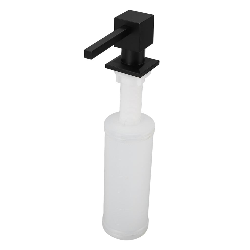 Sink Soap Dispenser Metal Square Pump Countertop Soap Dispenser with 350ml Refillable Bottle for