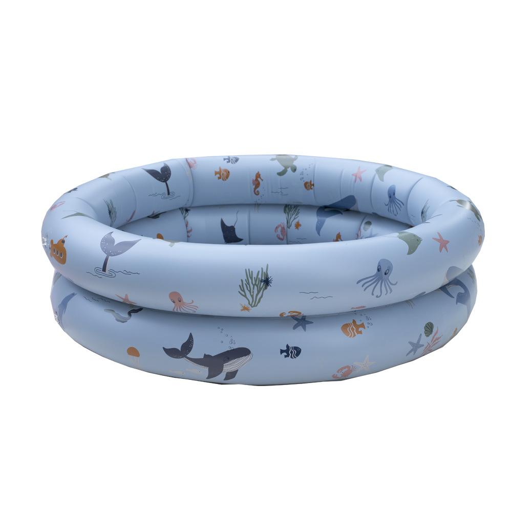 Aufblasbares Planschbecken für Kinder, 80cm Aufblasbarer Pool Schwimmbecken Aufblasbare Badewanne Kinderpool Babypool für Garten und Außenbereich