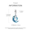 925 Silver Dolphin Pendant Charm Bead with Blue Waves Design for Women DIY Jewelry Bracelet Necklace Gift Accessories