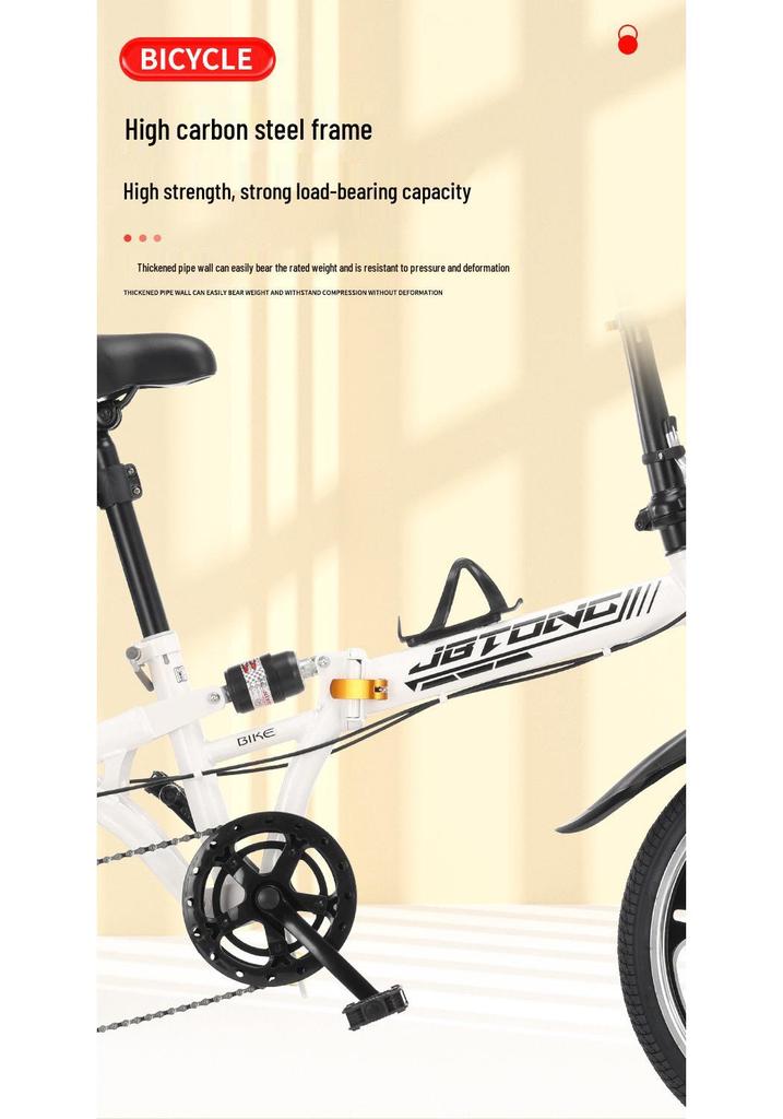 Portable Folding Bicycle for Men, Women, and Students – 20/22-inch, Variable Speed, Disc Brakes, No Installation Needed