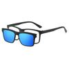 PC 2In 1 New Style Magnet Clip On Glasses Frame Trend Fishing Driving Sunglasses For Men  Optical Computer Glasses UV400