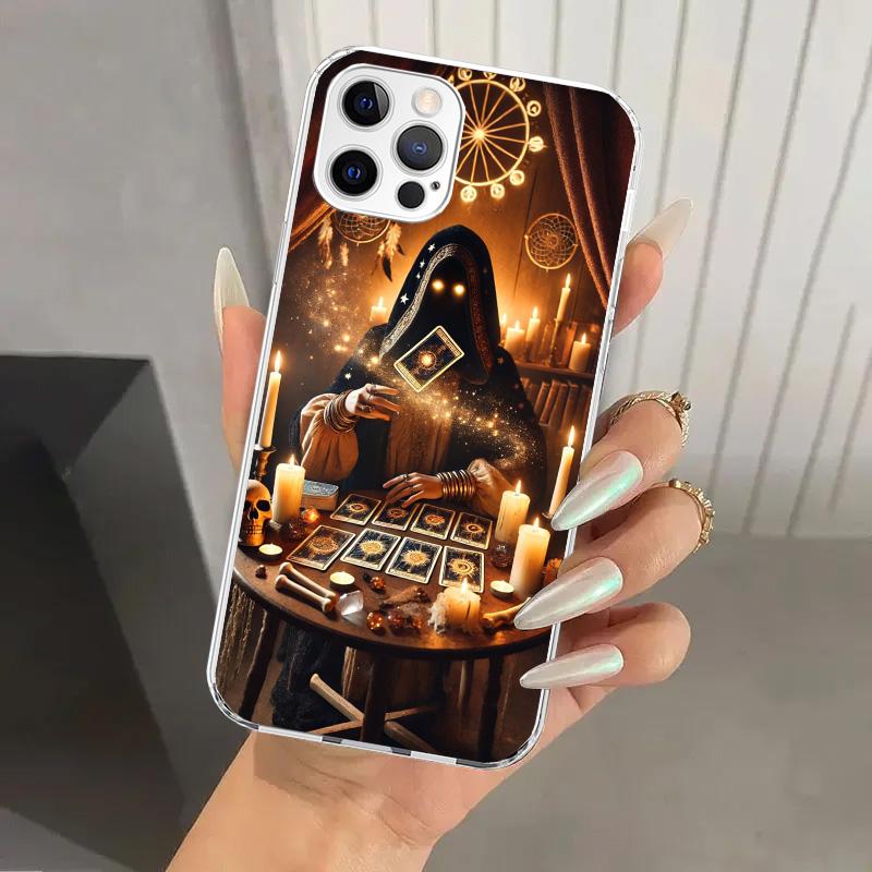 Witch Tarot Card Phone Case for Iphone 17 Air 16 15 Plus 14 13 Mini 12 11 Pro Max 16E 7 8 SE 2020 Soft Funda Print Shell 17 Air