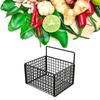 Wall Mounted Storage Basket No Drilling Adhesive Metal Wire Hanging Basket for Kitchen Food Pantry Bathroom Organization