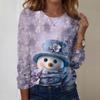 Long Sleeve Shirts For Women Cute Print Graphic Tees Blouses Casual Plus Size Basic Tops Pullover