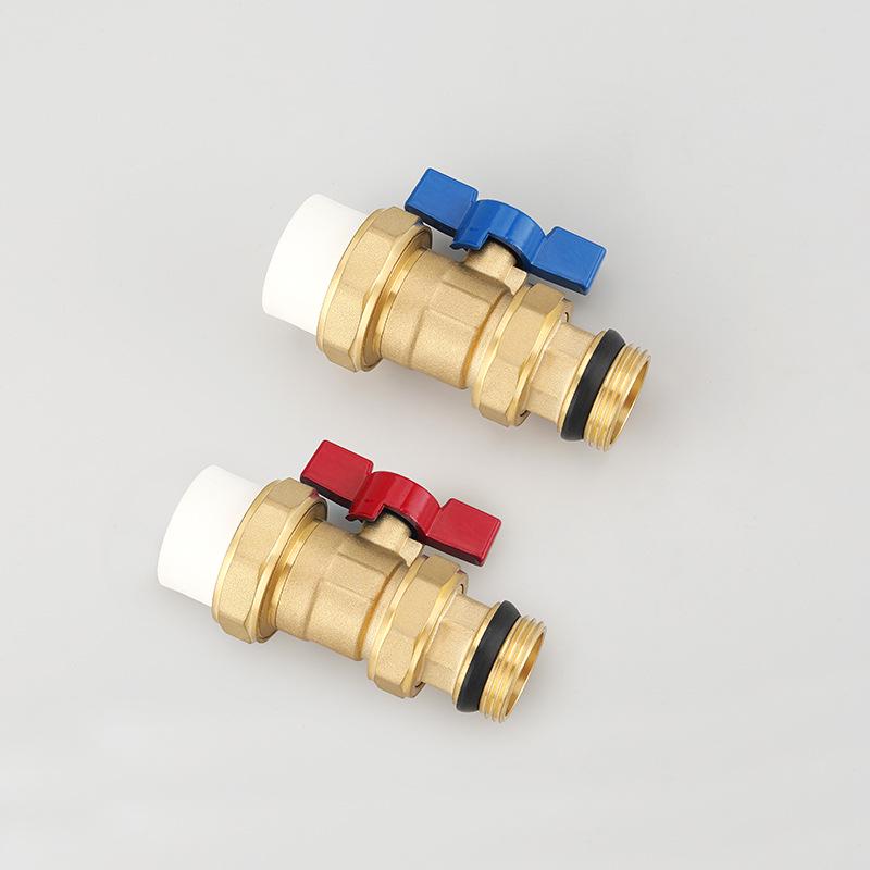 PPR Brass Ball Valve for Vertical Floor Heating Manifold with Inlet and Return Valves