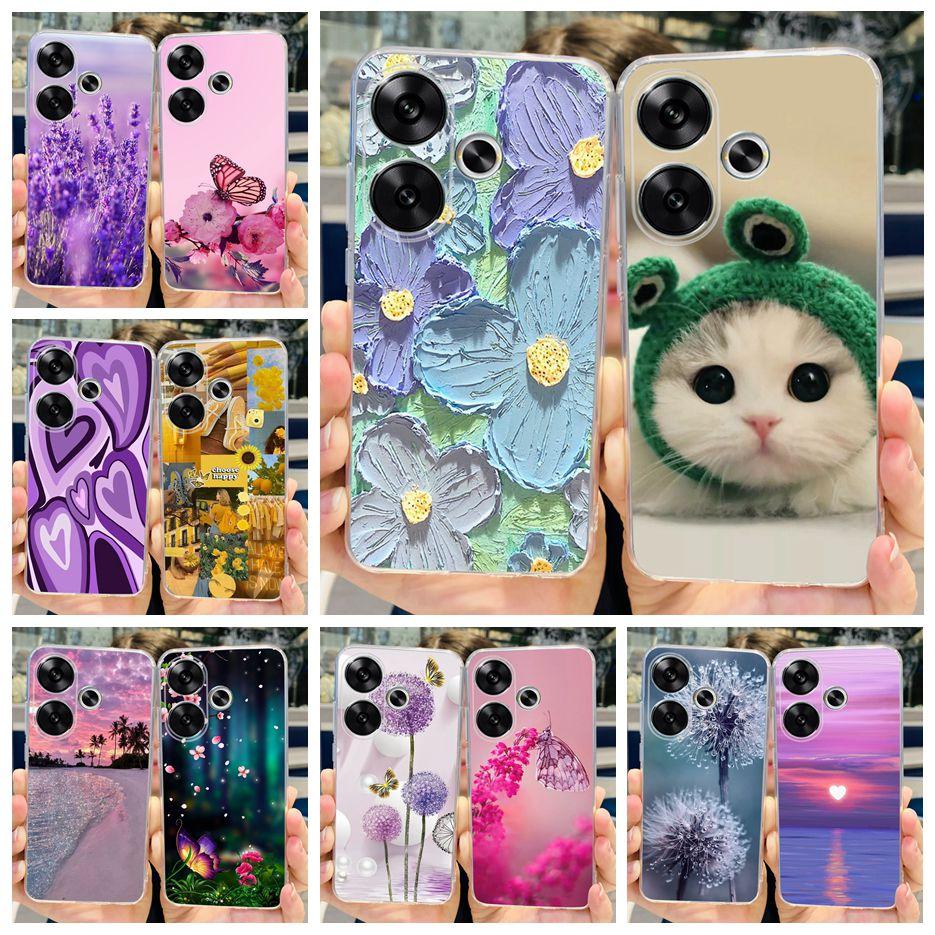 For Xiaomi Redmi Turbo 3 Case Poco F6 Fashion Painted Cover Soft Silicone Phone Cases For Xiaomi Poco F6 F 6 Redmi Turbo3 Bumper