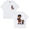 Rappeur Bad Bunny Debi Tirar Mas Fotos DTMF T-shirts Lavés Grenouille de Dessin Animé Hip Hop Classique T-shirt Unisexe Femme Coton T-shirts Oversize