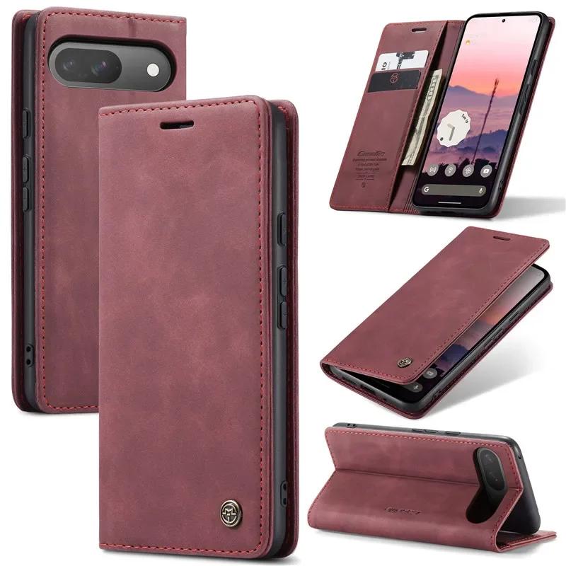 

Leather Wallet Card Phone Case for Google Pixel 10 9 XL Pro 9A 8A 8 7A 7 6A Pixel9 Pixel8 Pixel7 Pixel6 Flip Stand Cover Google Pixel 6