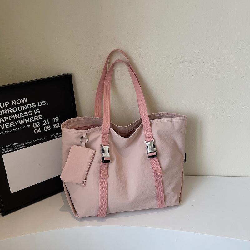 Large capacity tote bag women's shoulder messenger bag fashion trend casual shoulder bag student class handbag