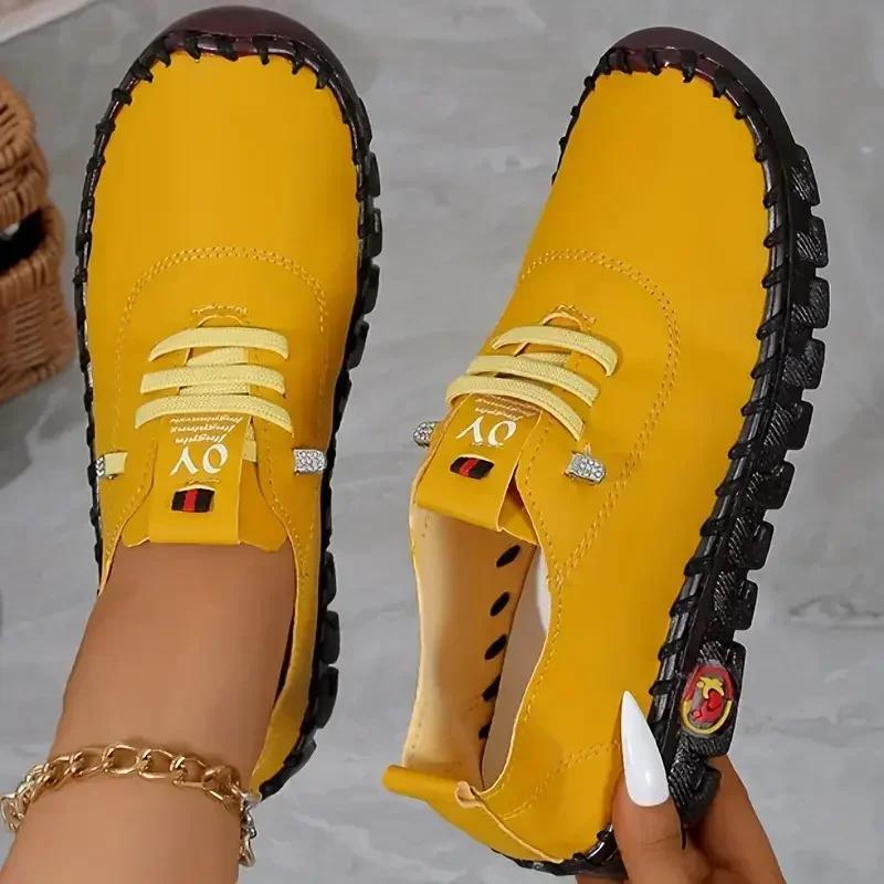 Women Sneakers 2026 New Designer Shoes Loafers Soft-soled Roman Breathable Outdoor Women Retro Big Size Single Shoes for Women