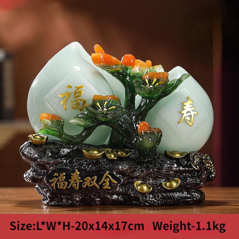 

Наслаждайтесь счастьем и долголетием. Мантоу в форме персика. Декор для дома. Украшение входа. Гостиная. Винный шкаф. Подарок на день рождения.