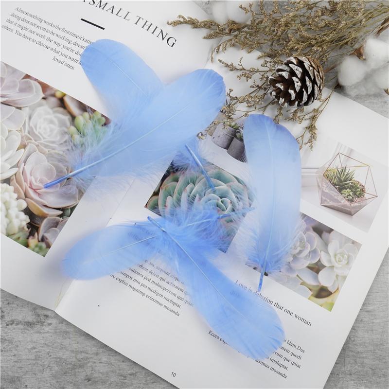 

Мягкое гусиное перо 13-18 см натуральный лебяжий пух для создания украшений своими руками аксессуары для рукоделия свадебное украшение для вечеринки 20Pcs небесно-голубой