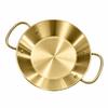 22cm Paella Pan Silver Gold Seafood Rice Pot Japanese Style Metal Serving Plate Dish  Kitchen Use