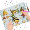 DIY Diamond Painting Gnomes Bees Daisy Cross Stitch Kit Mosaic Art Diamond Painting Full Circle Diamond Home Decoration