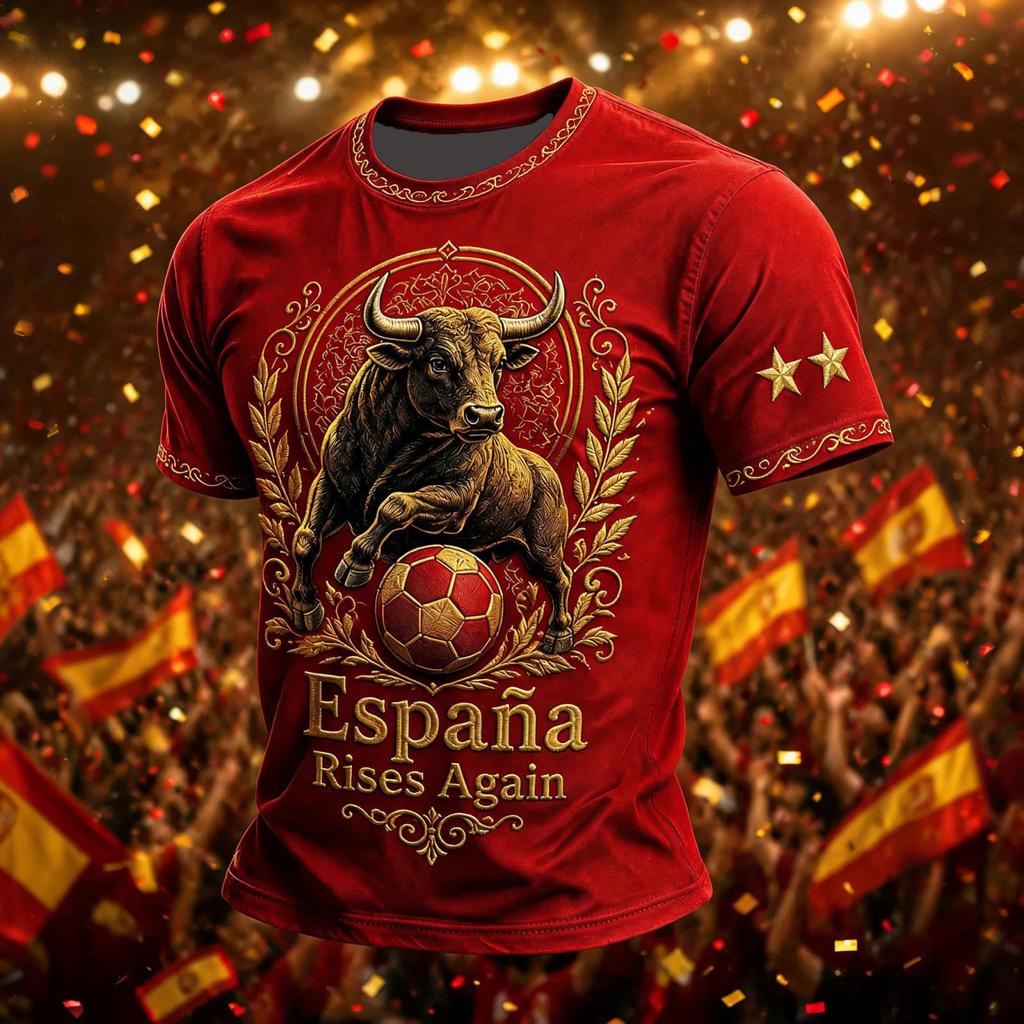 Men's Short Sleeve Soccer Fan T-Shirt for Day
