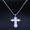 Gothic Cross Pendant Necklace Stainless Steel Goth y2k Grunge Male Aesthetic Chain Necklaces Jewelry collares grunge N3378S02
