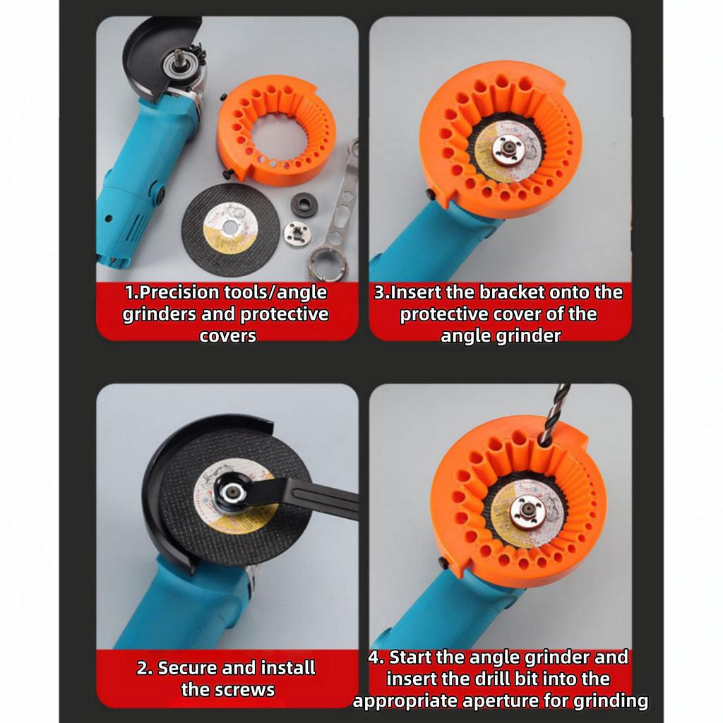 Drill Bit Sharpener for 2–13 mm Drills Drill Bit Sharpening Fixture of Angle Grinder