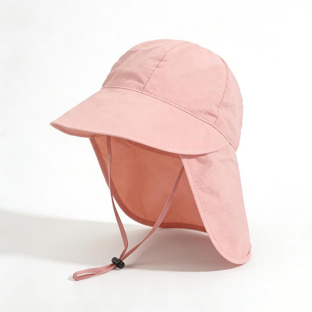 Children's UV Protection Baseball Cap with Neck and Face Shield - Summer Hat for Boys and Girls