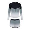 Swimsuit Conservative boxers Sports and Casual Three-piece Set Long Sleeve Sunscreen Swimsuit Rainbow Swimsuit