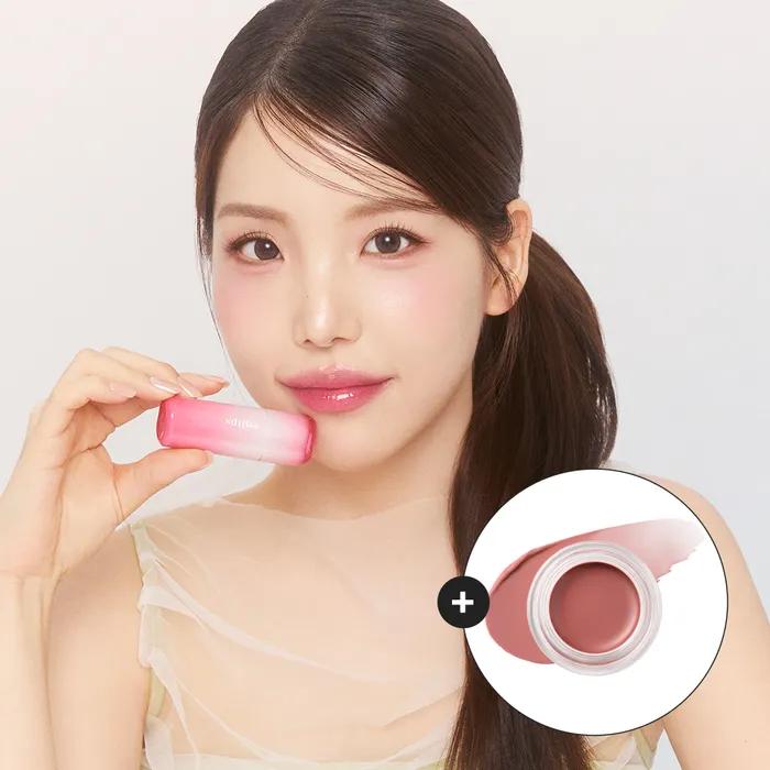 [2SET] Dew Glaze Tint (6 barev) (+ Balzám na rty a tváře jako dárek)