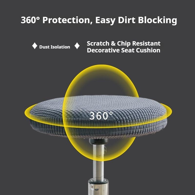 Kulatý potah na stoličku Domácí prachový kryt Otočná stolička Potah sedáku Ochranný kryt Potah na židli Látka Jídelní židle