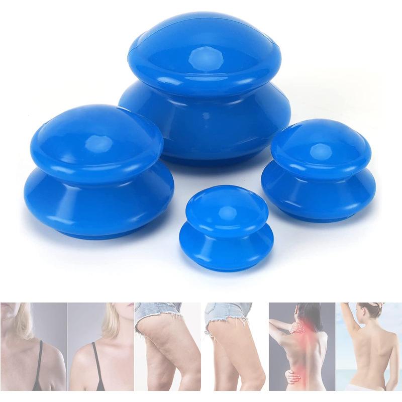 Silicone Cupping Set Massage Cups - For Cellulite Reduction 4-Piece Set