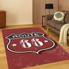 Retro Route77 America Mother Road Sign Carpet Rug for Bedroom Living Room Sofa Playroom Doormat Home Decor,Area Rug Non-slip