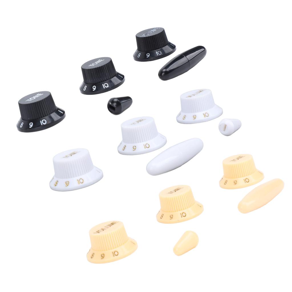 Guitar Potentiometer Knob Set Plastic Accurate Volume Tone Control Knob for Practice