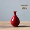 Red Ceramic Vintage Small Vase Festive Wedding Housewarming New Year Decor Elegant Home Ornament
