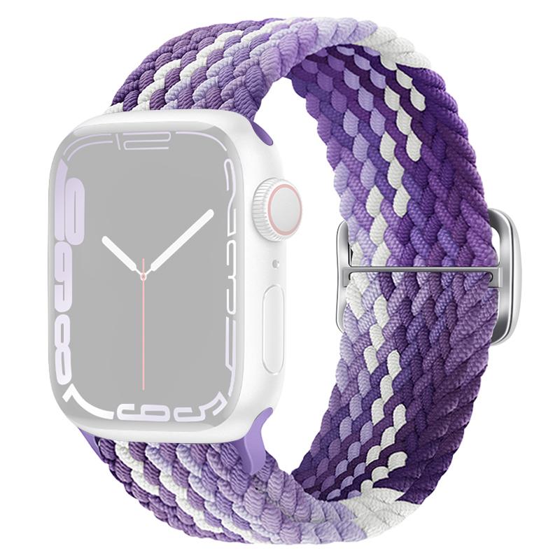For Apple Watch Series 10 42mm/9 8 7 41mm/SE (2023) SE (2022) SE 6 5 4 40mm/3 2 1 38mm Watch Band Braided Nylon Strap