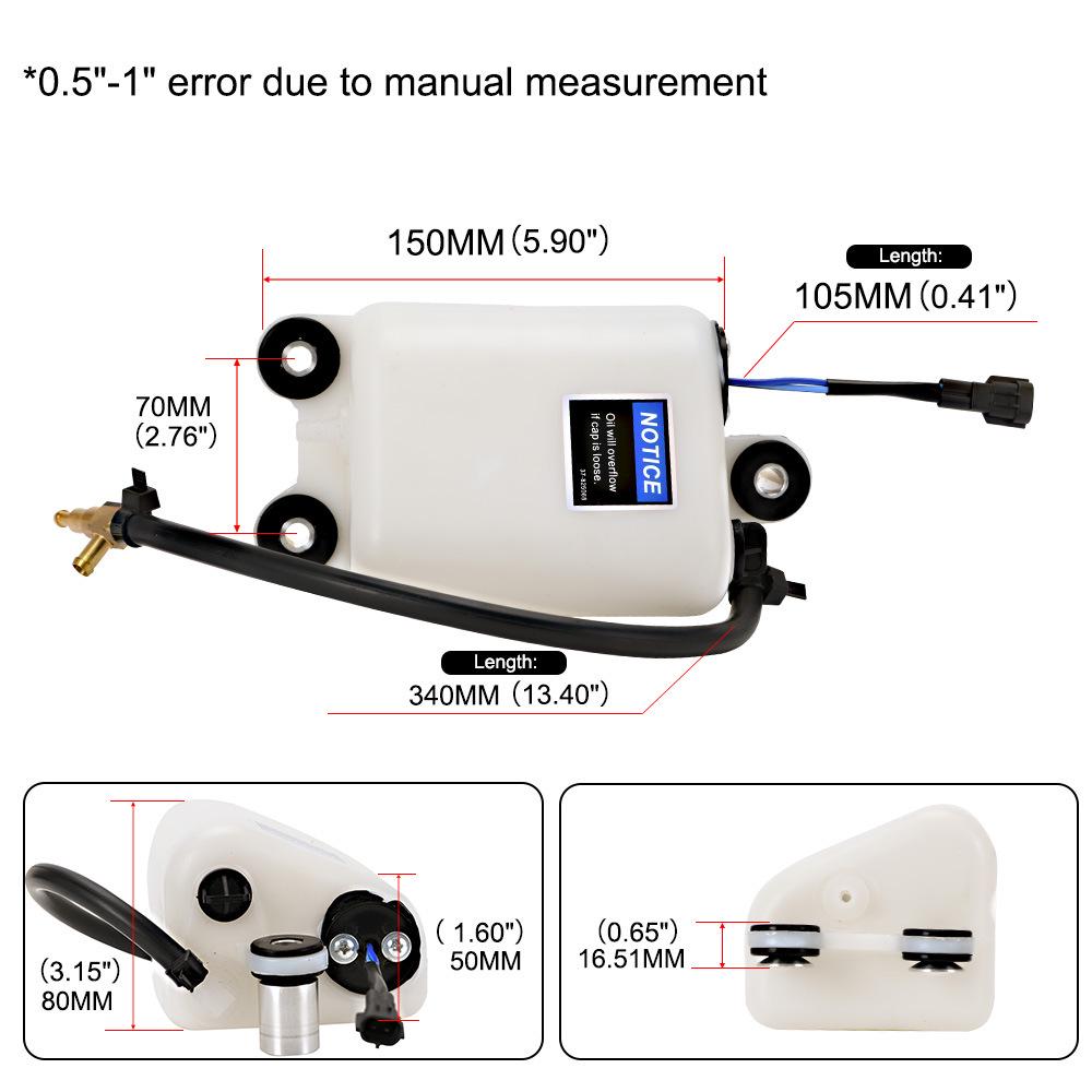 Mercury Outboard Fuel Tank Assembly for 2000-2013 Models (Part Numbers: 884525T1, 8M0064075, 1200-8M0064075)