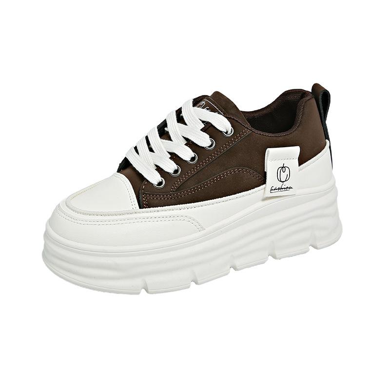 

2025 platform white shoes women s spring new Korean version ins female students leisure sports versatile board shoes street shot CY706 40