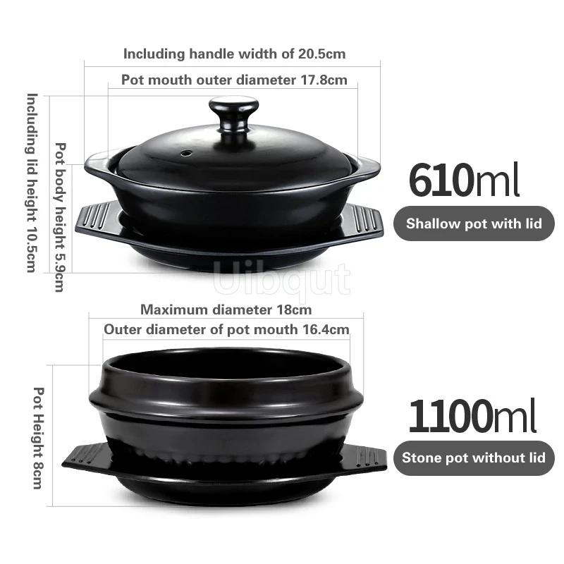 Korean Style Stone Pot Special for Rice Mixing Korean Commercial Little Pan Rice Small Casserole Small Ceramic Sand Pot Cookware