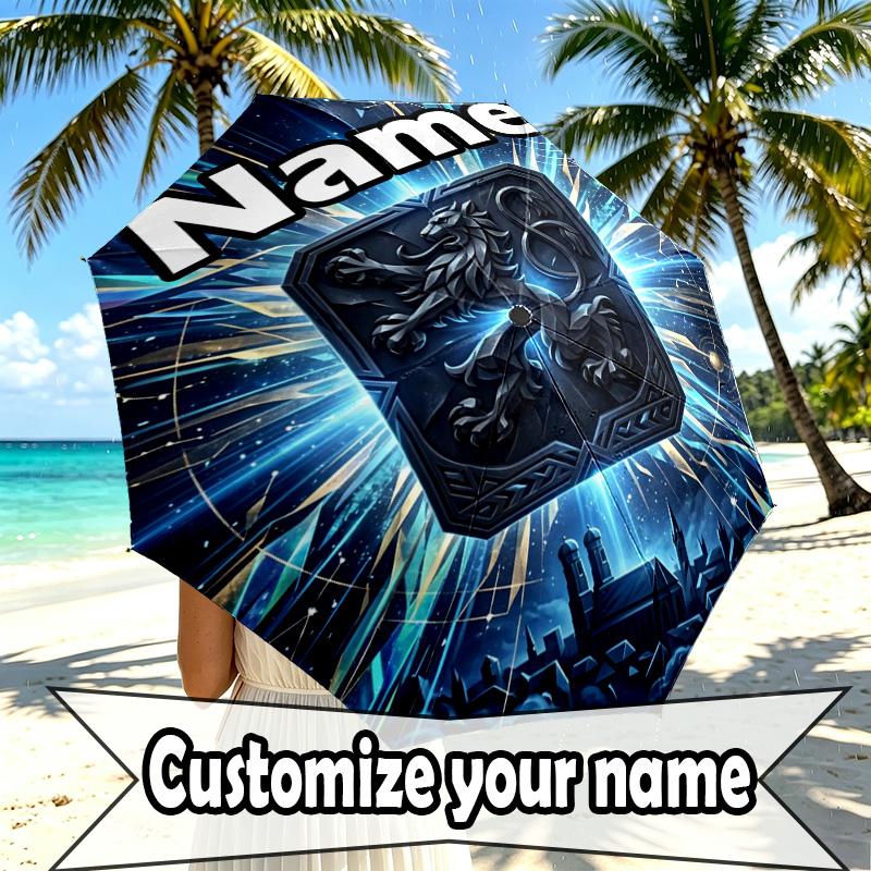Custom Name Personalized 1860 Munchen football club Print Umbrella, Auto Open Close, 8‑Rib Sturdy Frame, Commute Camping Hiking Use, Birthday Gift