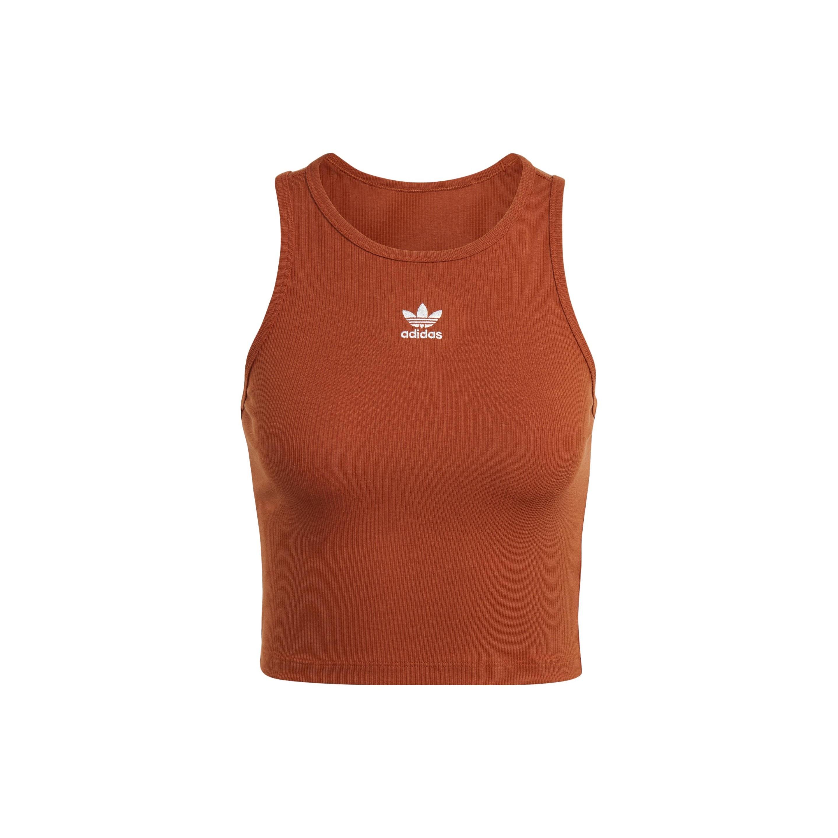 (WMNS) adidas Originals Rib Tank T-Shirt Brown Women s IL9627 XS