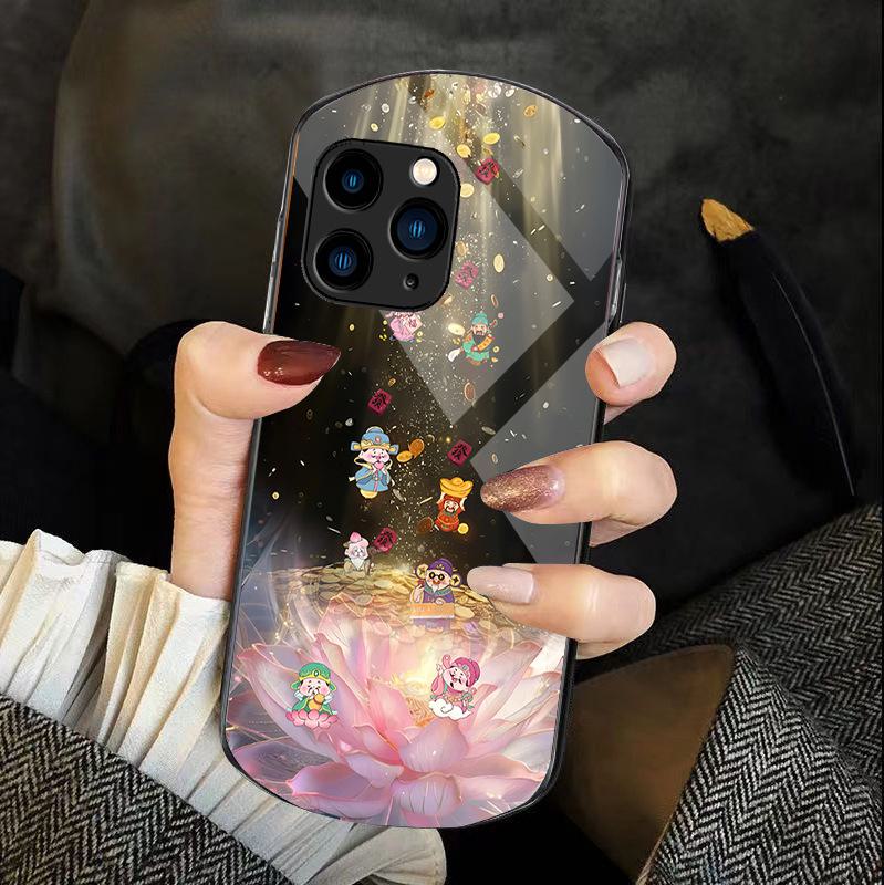 Kompatibel mit Apple 15Pro, 14max, Elliptical, xsmax, God of Wealth, xs, Internet Celebrity, 8, Fortune, 11 für eine perfekte Passform.