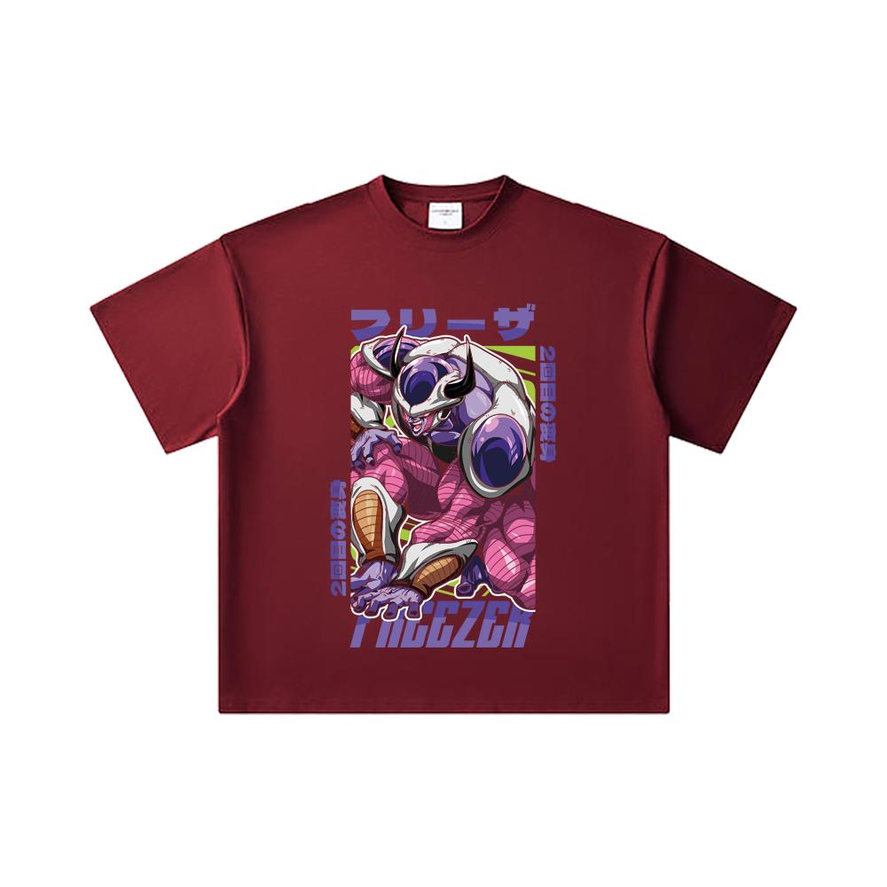 260 GSM Double Yarn 32 Count 100% Cotton Dragon Ball V72 King Cold Print Unisex Heavy Cotton T Shirt
