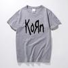 Free Shipping Unisexs T Shirts Fashion Short Sleeve Korn Rock Band Letter T Shirt Cotton High Street Tee Shirts Plus Size
