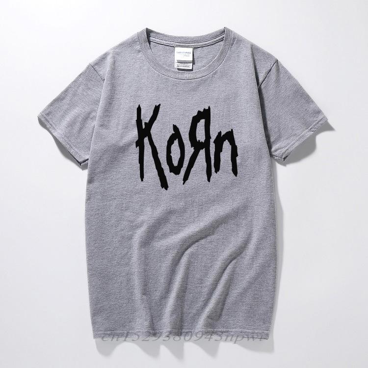 Free Shipping Unisexs T Shirts Fashion Short Sleeve Korn Rock Band Letter T Shirt Cotton High Street Tee Shirts Plus Size